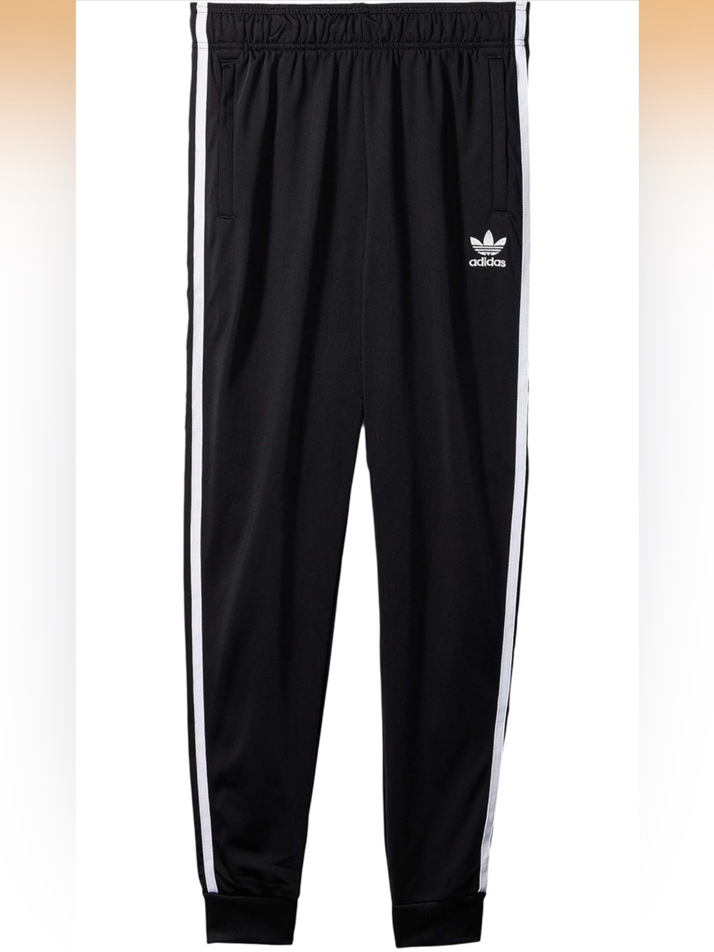 Adidas Originals Youth Boys SST Track Pants Black White Trefoil Size Youth XL